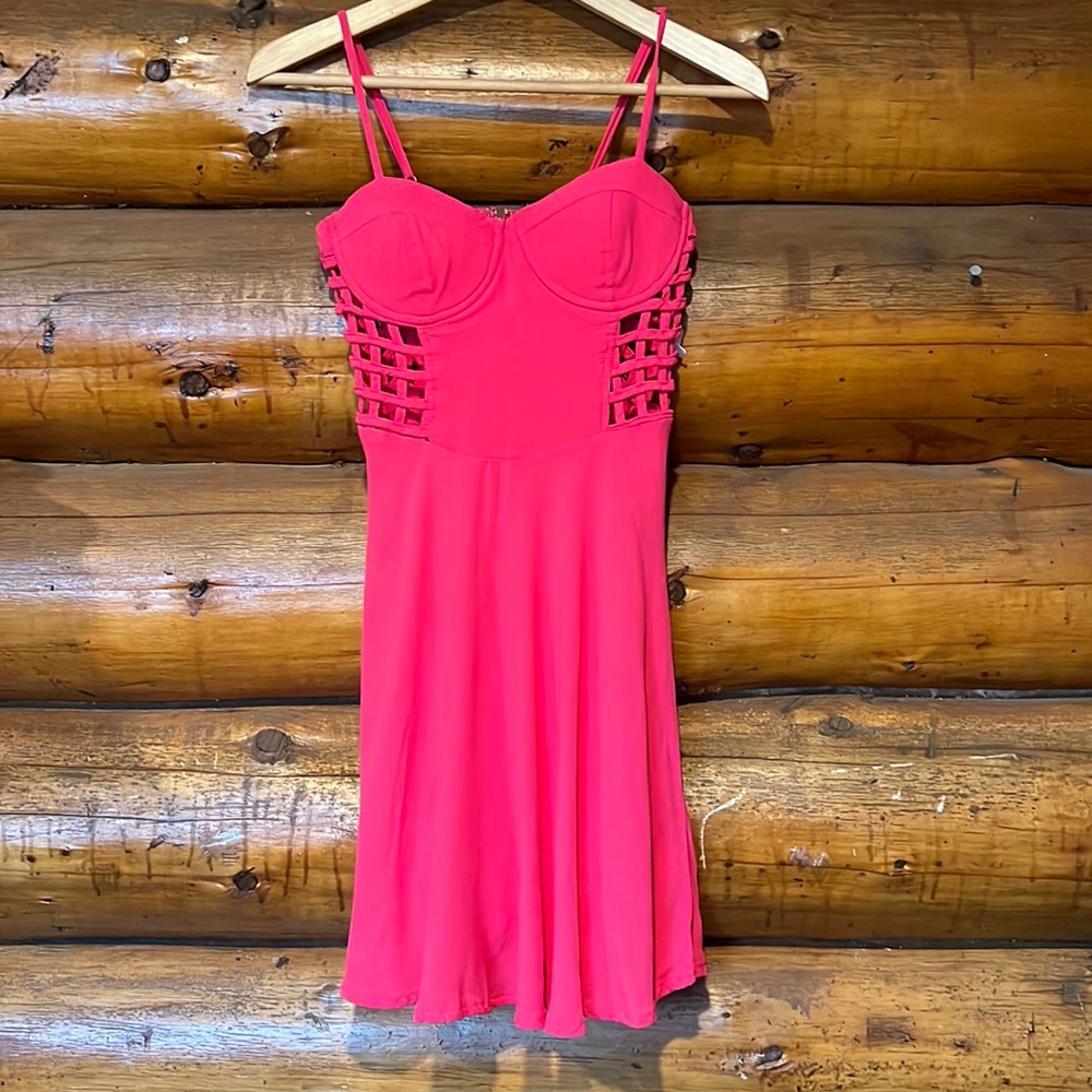 Very Cute bright pink Lush Mini Dress